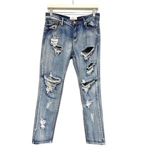 ONE Teaspoon Awesome Baggies Blue Ripped Jeans 25